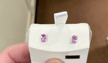 Laden Sie das Bild in den Galerie-Viewer, Pink Cubic Zirconia Silver Earrings