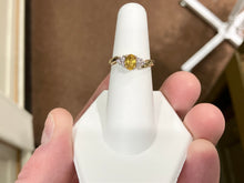 Cargar imagen en el visor de la galería, Yellow Sapphire And Diamond 14 K Yellow Gold Ring