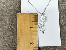 Load image into Gallery viewer, Cherry Blossoms Pink Sapphire Adjustable Silver Necklace