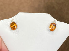 Charger l'image dans la galerie, Citrine And Diamond White Gold Earrings