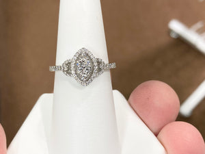 Marquise Shaped Diamond White Gold Ring