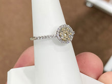 Load image into Gallery viewer, Natural Yellow Diamond White Gold Ring