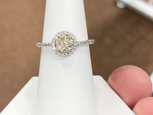 Cargar imagen en el visor de la galería, Natural Yellow Diamond White Gold Ring