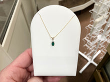 Charger l'image dans la galerie, Emerald And Diamond Gold Necklace