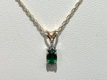 Charger l'image dans la galerie, Emerald And Diamond Gold Necklace