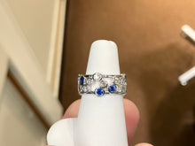 Charger l'image dans la galerie, Sapphire And Diamond White Gold Ring