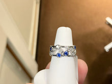 Charger l'image dans la galerie, Sapphire And Diamond White Gold Ring