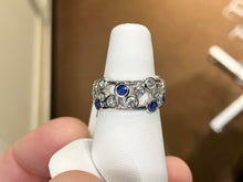 Charger l'image dans la galerie, Sapphire And Diamond White Gold Ring
