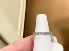 Charger l'image dans la galerie, Natural Pink Sapphire And Diamond White Gold Ring