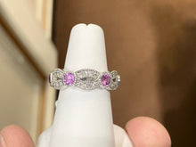 Charger l'image dans la galerie, Natural Pink Sapphire And Diamond Eternity Band
