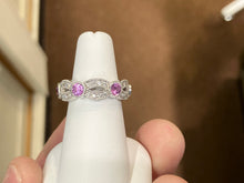Charger l'image dans la galerie, Natural Pink Sapphire And Diamond Eternity Band