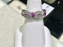 Charger l'image dans la galerie, Natural Pink Sapphire And Diamond Eternity Band