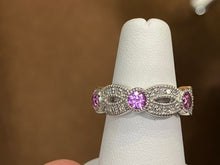 Charger l'image dans la galerie, Natural Pink Sapphire And Diamond Eternity Band