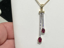 Charger l'image dans la galerie, Natural Ruby And Diamond Gold Pendant