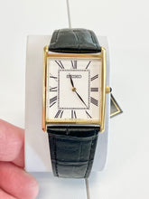 Cargar imagen en el visor de la galería, Seiko Essential Collection Watch With Black Leather Strap