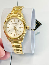 Charger l'image dans la galerie, Seiko Stainless Steel Gold Tone Watch With Date Calendar