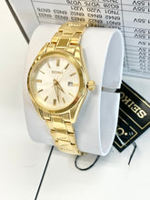 Charger l'image dans la galerie, Seiko Stainless Steel Gold Tone Watch With Date Calendar