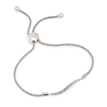 Load image into Gallery viewer, Silver Diamond Bolo Bracelet