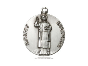 Saint Stephen Silver Pendant And Chain