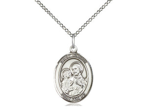 Saint Joseph Silver Pendant With 18 Inch Chain Religious