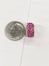 Load image into Gallery viewer, Pink Crystal Silver Bead