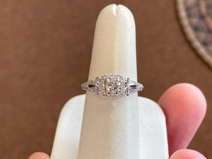 Diamond White Gold Engagement Ring Half Carat