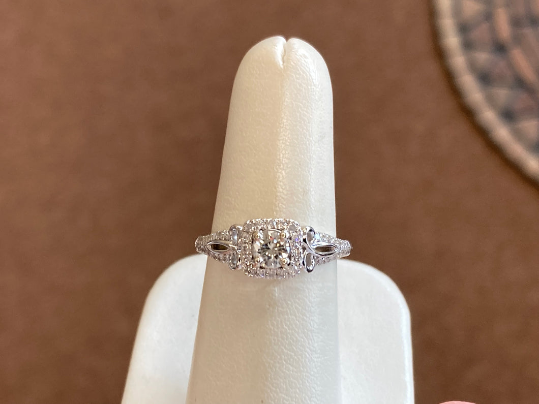 Diamond White Gold Engagement Ring Half Carat