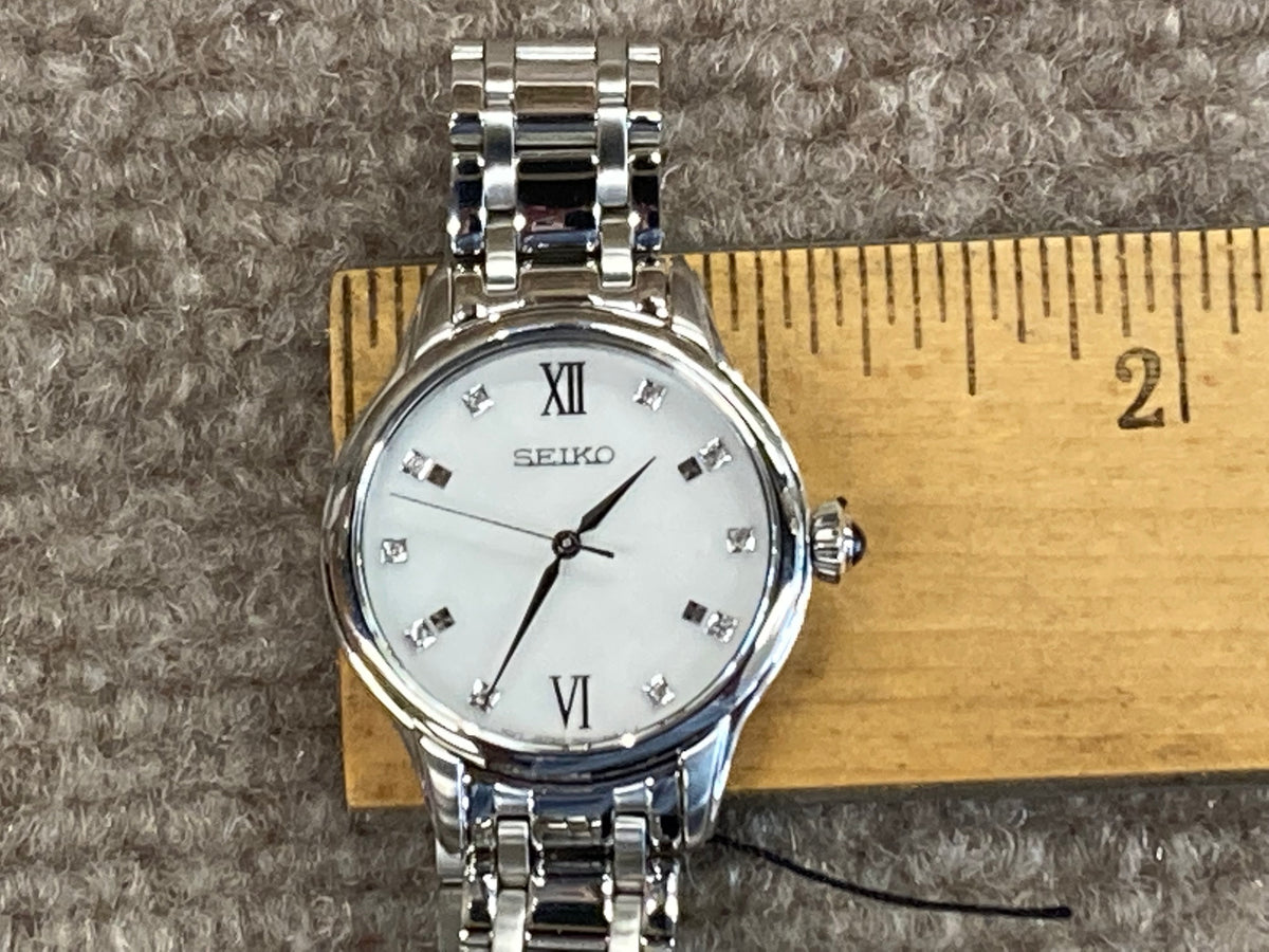 Seiko mother of outlet pearl diamond watch