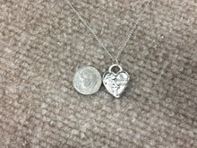 Charger l'image dans la galerie, Guardian Angel Silver Heart Pendant With Chain Religious