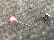 Load image into Gallery viewer, Pink Pearl Silver Baby Earrings