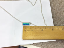 Load image into Gallery viewer, Blue And Green Onyx Silver Bar Necklace