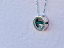 Load image into Gallery viewer, Silver Green And Black Onyx Cubic Zirconia Pendant