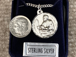 Saint Clement Hofbauer Silver Pendant And Chain