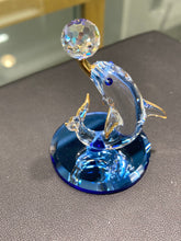Load image into Gallery viewer, Dolphin With Ball Glass Figurine Swarovski Crystal Elements