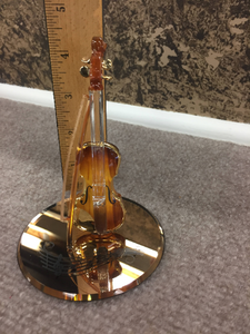 Violin Glass Figurine