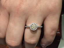 Load image into Gallery viewer, Natural Yellow Diamond White Gold Ring