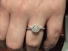 Cargar imagen en el visor de la galería, Natural Yellow Diamond White Gold Ring