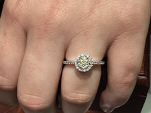 Cargar imagen en el visor de la galería, Natural Yellow Diamond White Gold Ring