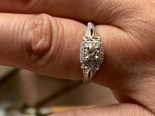 Load image into Gallery viewer, Diamond White Gold Engagement Ring Half Carat