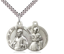 Load image into Gallery viewer, St Paul Of The Cross And Saint Gabriel Of The Blessed Virgin Silver Pendant