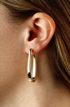 Load image into Gallery viewer, Silver Vermeil Large Oval Hoop Earrings