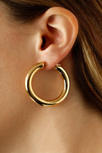 Load image into Gallery viewer, Silver Vermeil Donut Hoop Earring