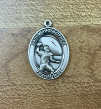 Load image into Gallery viewer, Saint Christopher Football Silver Pendant With Chain Religious