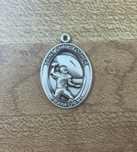 Load image into Gallery viewer, Saint Christopher Football Silver Pendant With Chain Religious