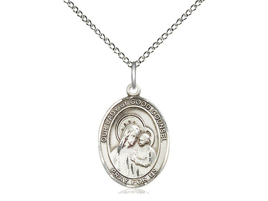 Our Lady Of Good Counsel Silver Pendant And Chain