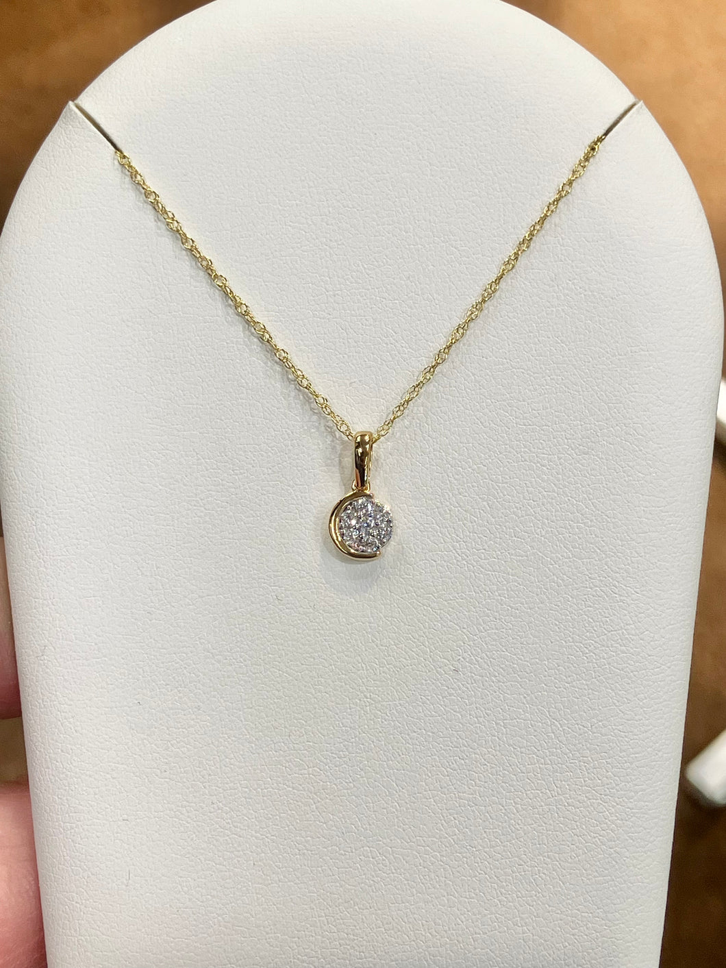 Gold Plated Lab Diamond Pendant