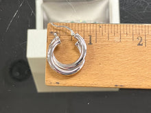Load image into Gallery viewer, Silver Double Hoop Earrings