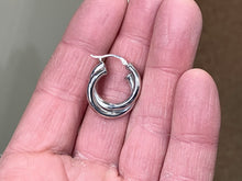 Load image into Gallery viewer, Silver Double Hoop Earrings