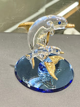 Load image into Gallery viewer, Dolphin With Baby Glass Figurine