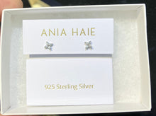 Load image into Gallery viewer, Ania Haie Sunny Sparkler Silver Four Petal Stud Earrings Silver